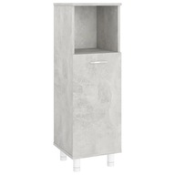 vidaXL Kúpeľňová skrinka, sivá betónová, 30x30x95 cm, drevotrieska