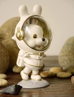 Figúrka Králik Astronaut Živica 15 cm Biela