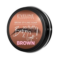 Mydlo na styling obočia hnedé Eveline Brow & Go So Fluffy
