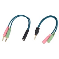 Kábel 5 mm 1/8 '' 4-pólový káblový adaptér Audio Y 0 m