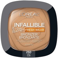 Proszek, Loreal, Infaillible 24H Fresh Wear, Matowy bronzer, 250 Light