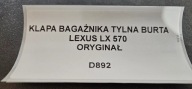 trunk door boot BURTA LEXUS LX 570 original