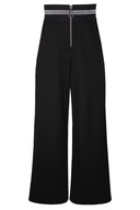 Eleganckie spodnie szerokie szwedy czarne 146