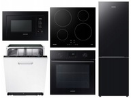 Fekete beépíthető Samsung szett 45 cm-es mosogatógéppel