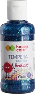 Farba tempera 118ml Happy Color trblietky modrá