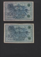 38061 Niemcy 4 banknoty z 1908 roku. 100 Mark.