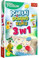 TREFL TREFLIKI ZESTAW GIER 3W1 PCHEŁKI DOMINO KUKU