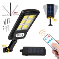 LAMPA LED SOLARNA Z CZUJNIKIEMI I PILOTEM OGRODOWA ELEWACYJNA IP65 SOLAR