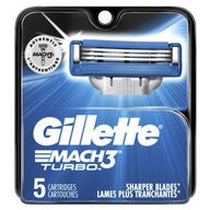 Gillette Mach 3 Turbo 5szt wkłady ostrza nożyki bp