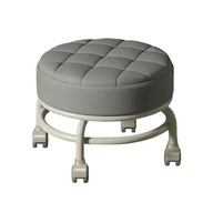 Nízka okrúhla rolovacia stolička Low Rolling Seat so sivou farbou