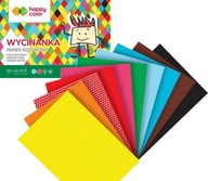 Blok papier kolorowy Wycinanka A4 10kartek 100g HAPPY COLOR błyszczący