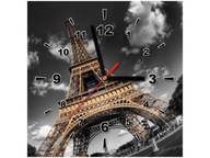 30x30cm Nástenné hodiny Eiffelova veža zo spodnej strany obrázok