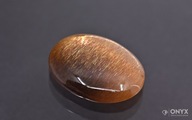 Slnečný kameň kabošon ovál 28x21,5 mm