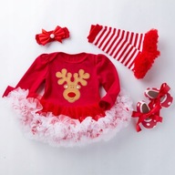 Świąteczny zestaw sukienek dla dziewczynek niemowlę noworodka 0R1