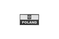 Naszywka IR IFF Velcro Patch Flaga Polski Gaszona Czarno Biała Policja