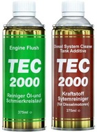 KLOKTADLO NA MOTOR TEC2000 ENGINE FLUSH 375ml + Prísada do nafty TEC-2000 375ml