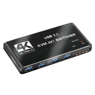 Switch KVM 2x1 HDMI 2.0 USB 3.0 SWITCH 4K/60HZ 4xUSB 2 Komputery