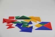 Tangram pre školáka v 4 transparentných farbách
