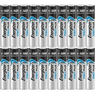 20x Alkalická batéria Energizer AAA MAX PLUS R3 tenké tyčinky