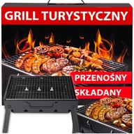 GRILL TURYSTYCZNY PRZENOŚNY WĘGLOWY SKŁADANY BBQ KEMPINGOWY WALIZKA GRIL