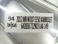 light left left front BIXENON MERCEDES E KLASA W207 UK A2078200239KZ