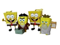 zestaw 2 FIGURKI + 2 BRELOKI ZAWIESZKA SpongeBob Kanciastoporty _ UNIKAT