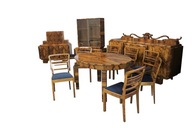 Jadalnia Art - Deco / bufet / komoda / serwantka / stół / 8 krzeseł po reno