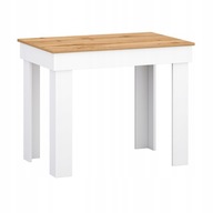 Malý jedálenský stôl 90x60 stolová doska dub biely