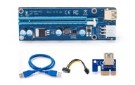 Riser PCI-E 1x-16x VER 009S SATA 60CM BTC ETH