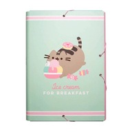 KOT PUSHEEN teczka A4 TEKTUROWA mocna PASTEL