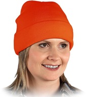 Pracovná čiapka Zimná zateplená teplá oranžová