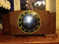 Zegar gabinetowy kwadransowy z gongiem westminsterskim sprawny