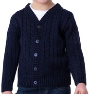 Tmavomodrý rozopínateľný sveter pre chlapca veľ. 104