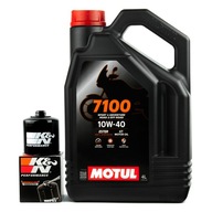 Olej silnikowy MOTUL 7100 10W40 4L + filtr oleju KN