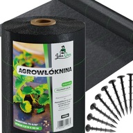 MOCNA AGROWŁÓKNINA ANTYCHWASTOWA 70G AGROTKANINA GRUBA 0,8x50m + 50X KOTWY