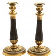 Para świeczników, brąz złocony Empire XIX w, 1820r