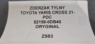 bumper rear TOYOTA YARIS CROSS 21- PDC original