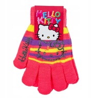 Hello Kitty neónové ružové zimné rukavice mačiatko