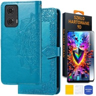 Etui do Motorola G04 G04s G24 Power SKÓRZANE STRAMONIUM + SZKŁO CAŁY EKRAN