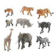 9 ks Juhoafrická súprava so zvieratkami Realistická
