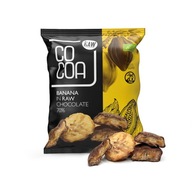 Banany w gorzkiej surowej czekoladzie 70% bez laktozy RAW BIO COCOA 70g