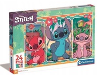 Puzzle STITCH 24 Elementy MAXI Clementoni Super Color dla Malucha 3+