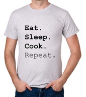 koszulka EAT SLEEP COOK REPEAT prezent