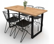 Kuchynský stôl loft kovové nohy 120x80