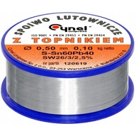 Cyna spoiwo lutownicze z topnikiem 100g 0,5mm