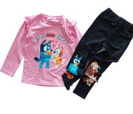 BLUEY BINGO komplet koszulka spodnie falbanki dla dziewczynki 116 122 6/7 L