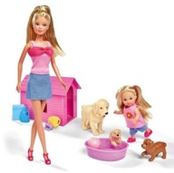 SIMBA BÁBIKA STEFFI A EVI S PSÍKMI + PRÍSLUŠENSTVO