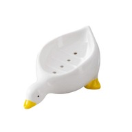 Cute Duck Shape Soap Dish Self Draining Soap Holder Soap Rack For Shower