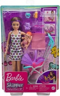 LALKA BARBIE OPIEKUNKA SKIPPER WÓZEK+BOBAS ZESTAW