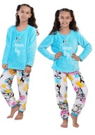 Dievčenské pyžamo plyšové hrubé Vienetta 146 11/12 rokov zimné teplé soft